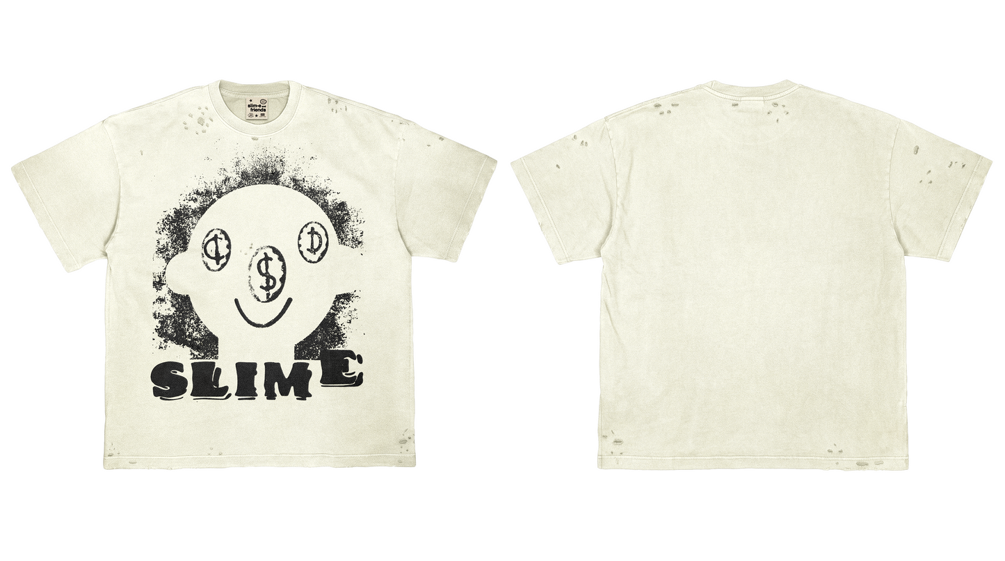 TEE CREME/BLACK